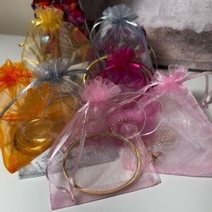 Colorful Organza Gift Bags with Bracelets Earrings New